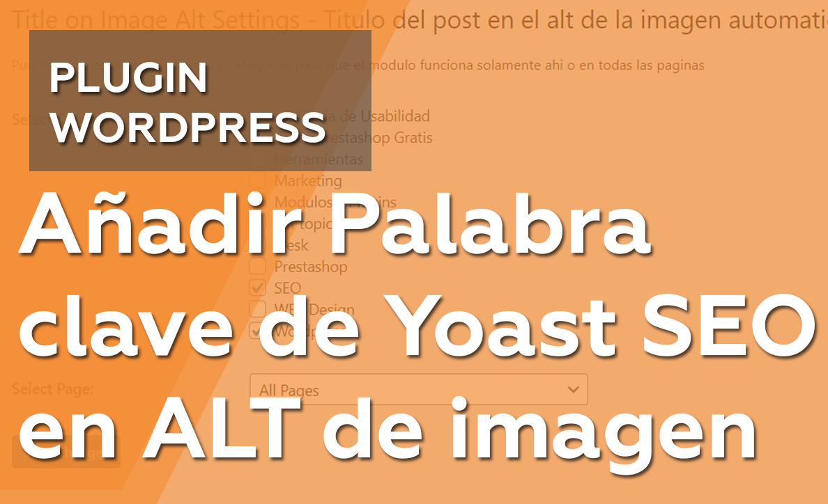 Palabra clave de Yoast SEO en alt de imagen – PLUGIN Gratis