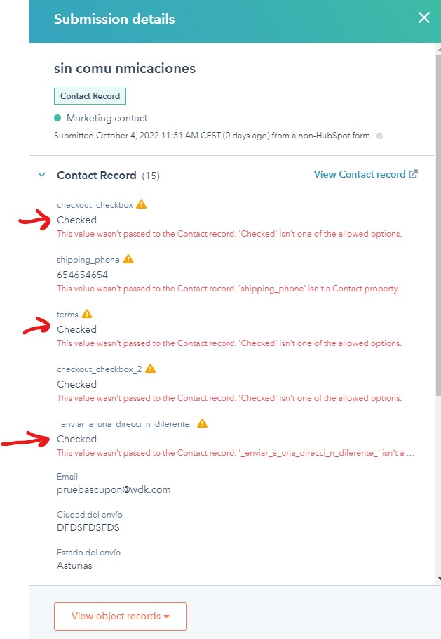 Non-hubspot forms Checkboxes Not Checked
