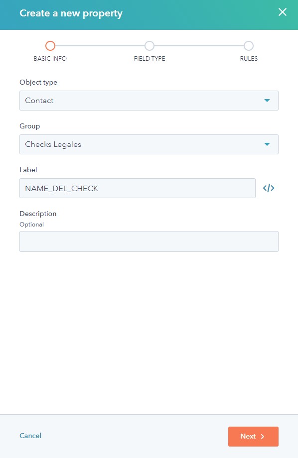 Crear propiedad Checkbox Non Hubspot