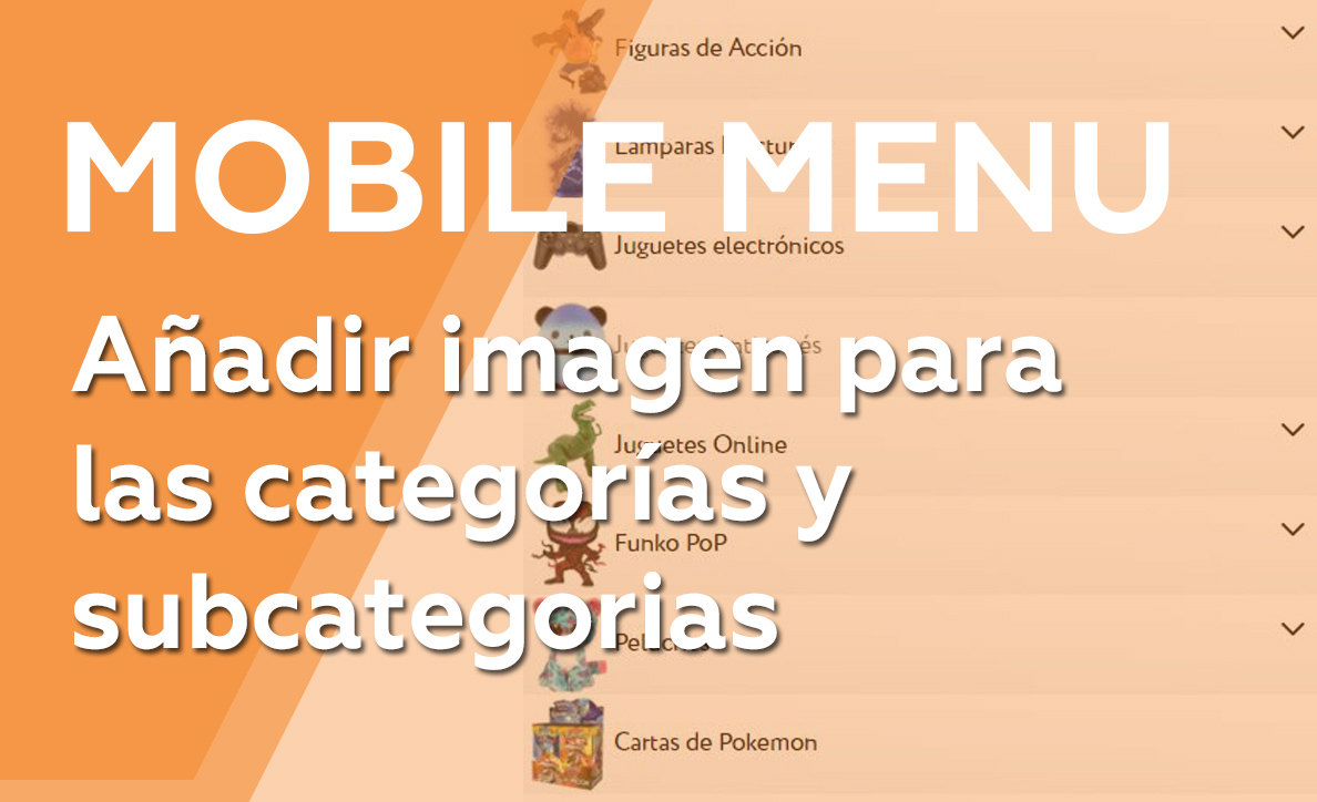 Añadir Imagen para las categorías menú móvil Prestashop