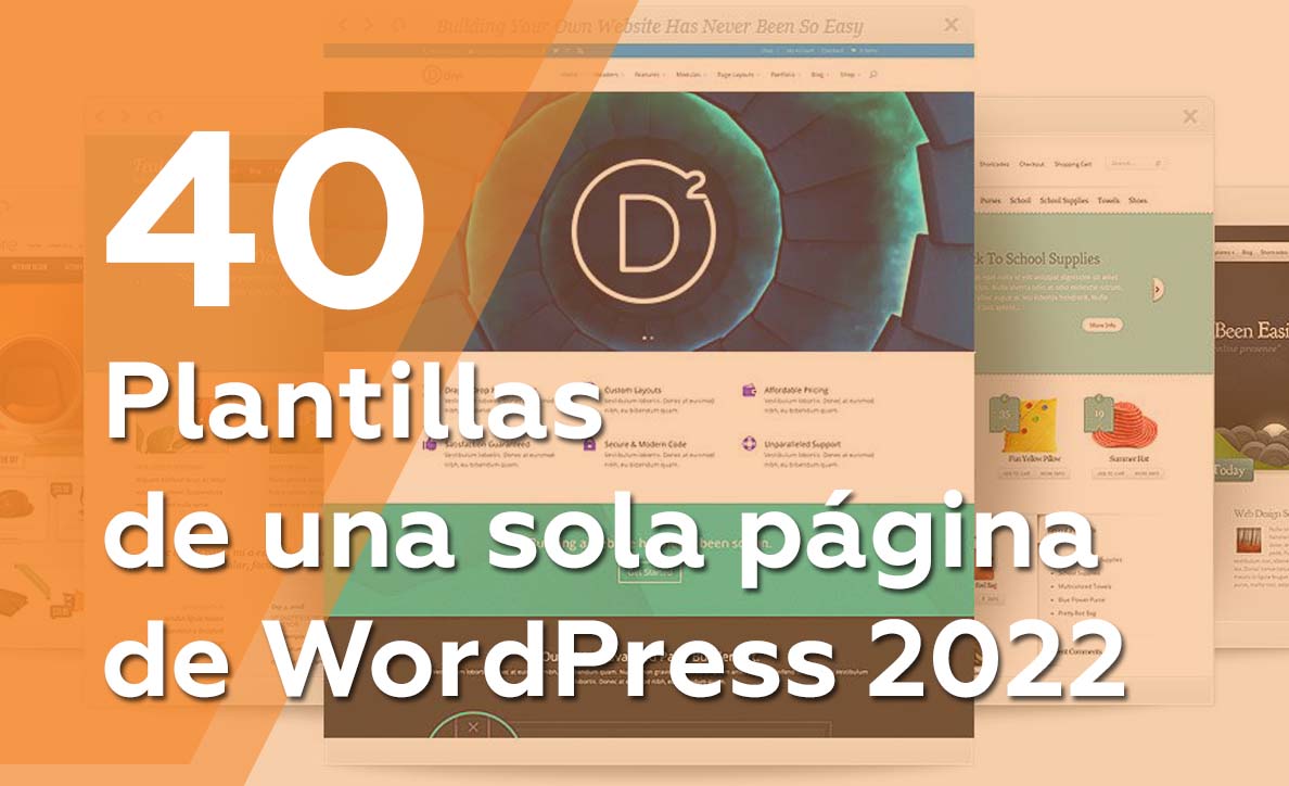 40 plantillas de una sola página de WordPress