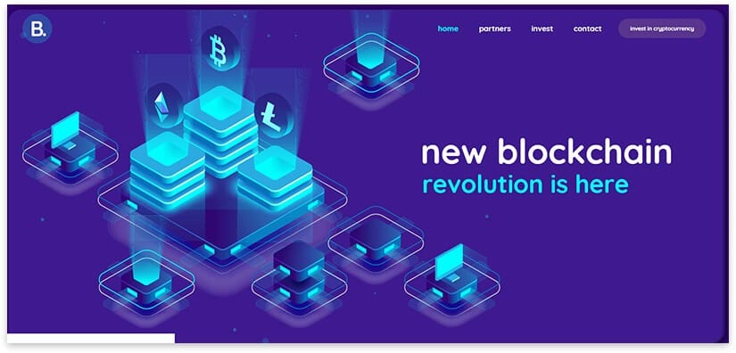New Blockchain Criptomonedas plantilla wordpress