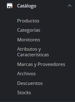 gestion catálogo prestashop
