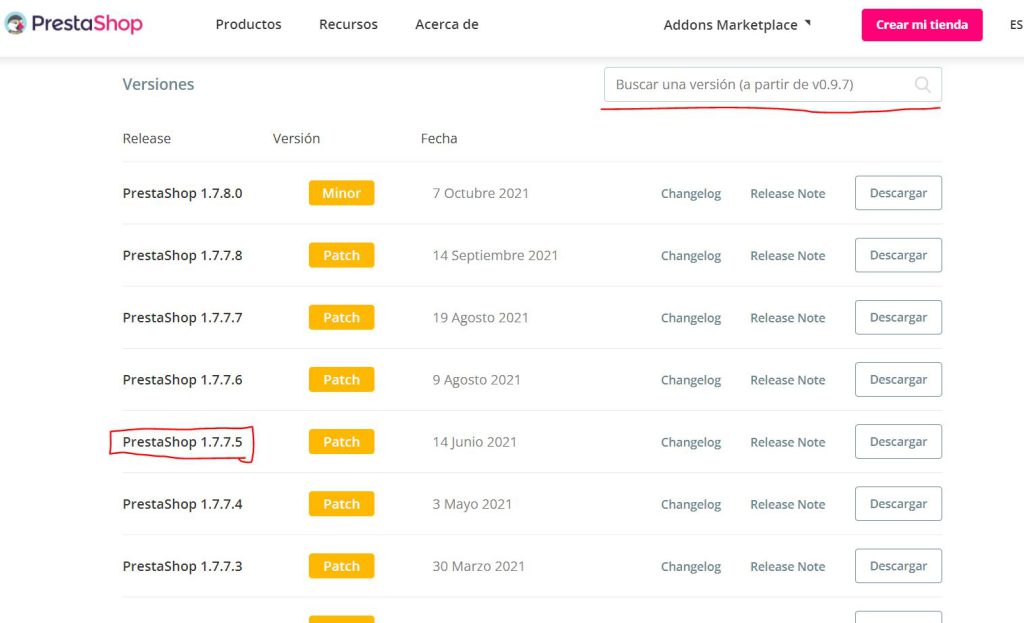 prestashop para descargar