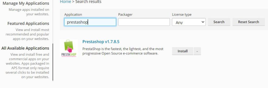 instalar prestashop