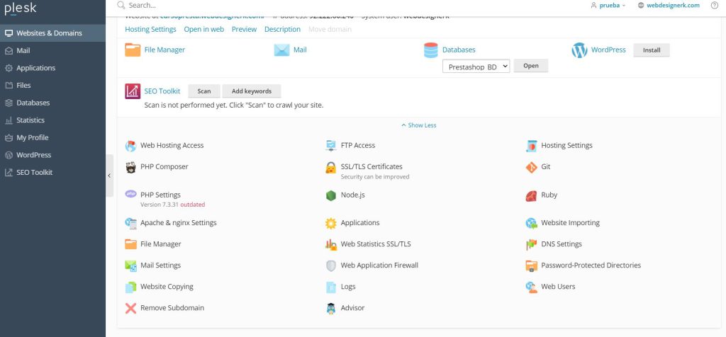 hosting prestashop