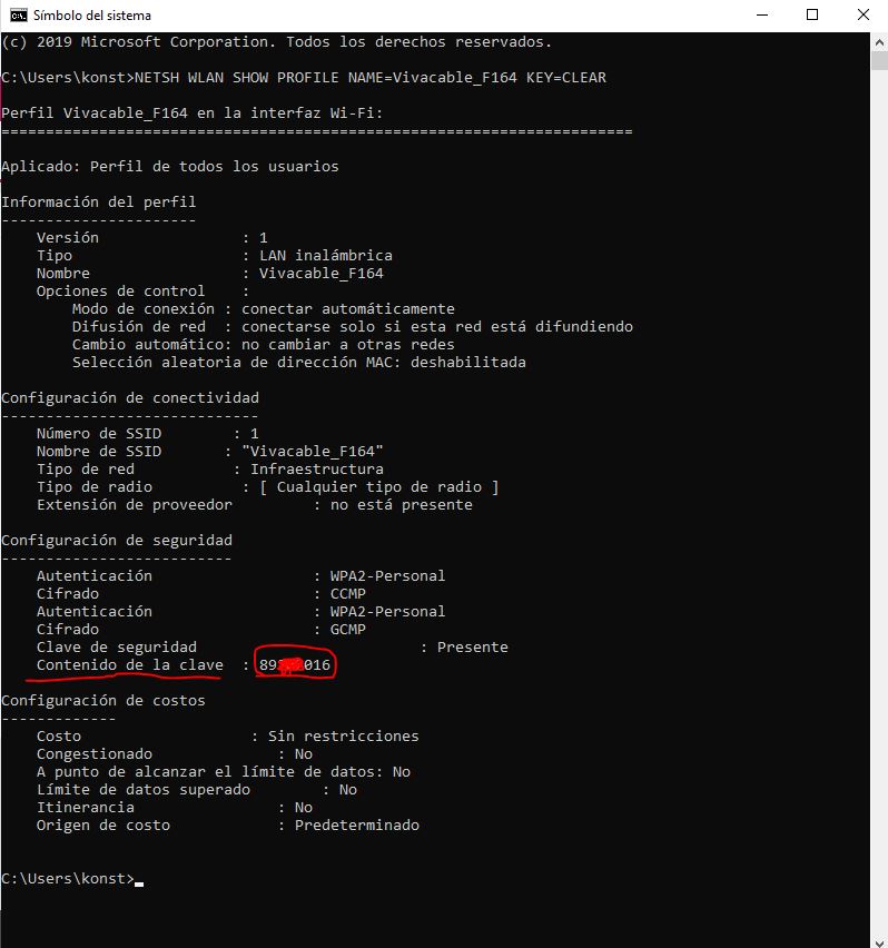 ver clave wifi contenido de la clave seguridad