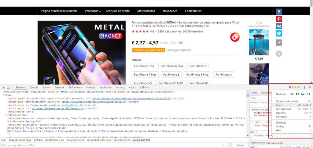 buscar elemendo div para descargar video de aliexpress 2